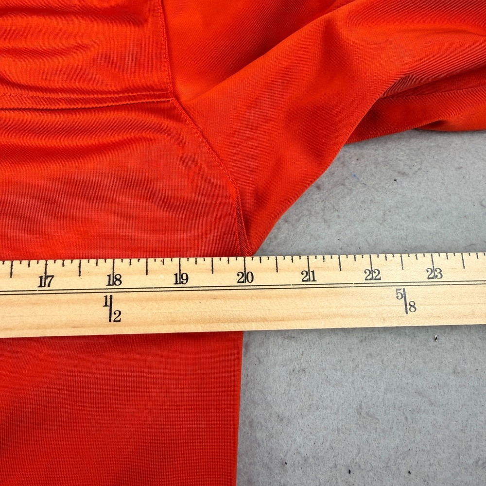Adidas Red Orange Track Jacket with White Stripes - Picture 8 of 11